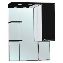 Зеркало-шкаф Bellezza Альфа 75 с подсветкой черное правое
