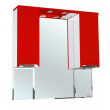 Зеркало-шкаф Bellezza Альфа 90 с подсветкой красное