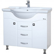 Тумба Bellezza Джулия 85 с раковиной Rosa белая