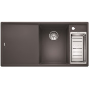 Кухонная мойка Blanco Axia III 6 S-F доска стекло чаша справа, темная скала
