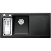 Кухонная мойка Blanco Axon II 6 S Ceramic PuraPlus, черный чаша слева