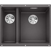 Кухонная мойка Blanco Subline 340/160-U (чаша справа), темная скала