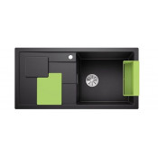 Кухонная мойка Blanco Sity XL 6 S, антрацит-киви