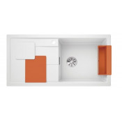 Кухонная мойка Blanco Sity XL 6 S, белый-апельсин