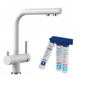 Смеситель Blanco Fontas II Silgranit с фильтром BWT-Барьер, белый