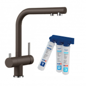 Смеситель Blanco Fontas II Silgranit с фильтром BWT-Барьер, кофе