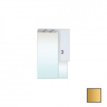 Зеркало-шкаф с подсветкой Bellezza Миа 65 правое белое золото