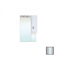 Зеркало-шкаф с подсветкой Bellezza Миа 65 правое белое серебро