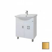 Тумба с раковиной Bellezza Миа 65 с ящиком белая золото
