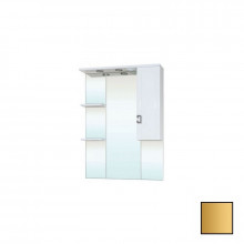 Зеркало-шкаф с подсветкой Bellezza Миа 75 правое белое золото