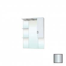 Зеркало-шкаф с подсветкой Bellezza Миа 75 правое белое серебро