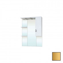 Зеркало-шкаф с подсветкой Bellezza Миа 85 правое белое золото