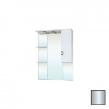 Зеркало-шкаф с подсветкой Bellezza Миа 85 правое белое серебро