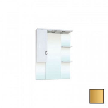 Зеркало-шкаф с подсветкой Bellezza Миа 85 левое белое золото