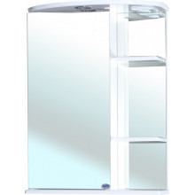 Зеркало-шкаф с подсветкой Bellezza Нарцисс 55 левое белое
