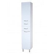 Пенал Bellezza Мари 35 с бельевой корзиной белый левый