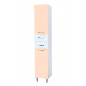 Пенал Bellezza Мари 35 с бельевой корзиной белый/бежевый левый