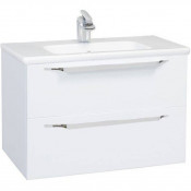 Тумба подвесная Bellezza Луиджи 75 с раковиной Kirovit белая