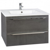 Тумба подвесная Bellezza Луиджи 75 с раковиной Kirovit серая