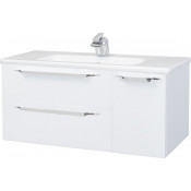 Тумба подвесная Bellezza Луиджи 105 с раковиной Kirovit белая