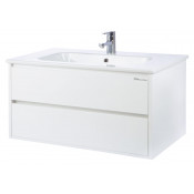 Тумба подвесная Bellezza Лоренцо 105 с раковиной Kirovit бежевая