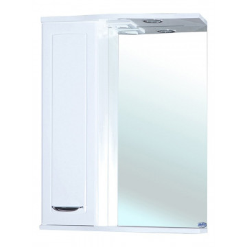 Зеркало-шкаф с подсветкой Bellezza Классик 55 белое левое