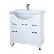 Тумба Bellezza Дрея 75 с раковиной Rosa белая