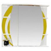 Зеркальный шкаф Misty Каролина 70 L желтый