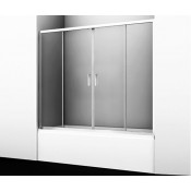 Стеклянная шторка для душа WasserKRAFT Lippe 45S02-170  раздвижная, двухстворчатая 170х150