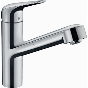 Смеситель для кухни с выдвижным изливом Hansgrohe Focus M42 150 1jet sBox 71829000 хром