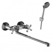 Смеситель для ванны Decoroom двуручный, универсальный DR47043