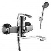 Смеситель для ванны Decoroom одноручный, универсальный, с поворотным изливом 200 мм DR67044