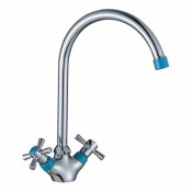 Смеситель для кухни Decoroom DR46028-Blue цвет синий, хром