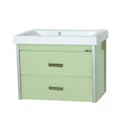 Тумба Misty Джулия Qvatro 75 подвесная с 2 ящиками салатовая