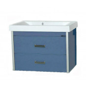 Тумба Misty Джулия Qvatro 90 подвесная с 2 ящиками синяя