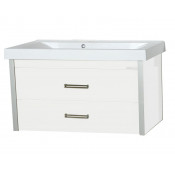 Тумба Misty Джулия Qvatro 90 подвесная с 2 ящиками белая White