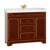 Тумба Misty Praga 105 с 3 ящиками бордо