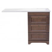 Тумба с раковиной Misty Рим 60 под стиральную машину с 3 ящиками правая, орех