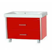 Тумба Misty Джулия Qvatro 105 с 2 ящиками красная
