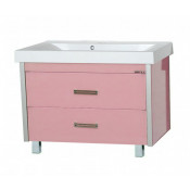 Тумба Misty Джулия Qvatro 105 с 2 ящиками розовая
