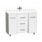 Тумба Misty Джулия Qvatro 120 с 3 ящиками конус белая White