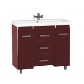 Тумба Misty Джулия Qvatro 120 с 3 ящиками конус коричневая