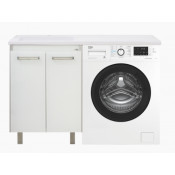 Тумба с раковиной Misty Джулия 60 под стиральную машину прямая правая белая White 60 см