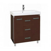 Тумба Misty Джулия Qvatro 75 с 3 ящиками прямая коричневая