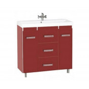 Тумба Misty Джулия Qvatro 90 с 3 ящиками прямая бордовая