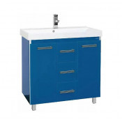 Тумба Misty Джулия Qvatro 90 с 3 ящиками прямая синяя