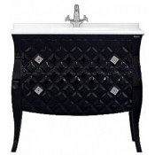 Тумба Misty Charme 100 с 2 ящиками черная