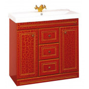 Тумба Misty Fresko 75 с 3 ящиками Краколет красный патина