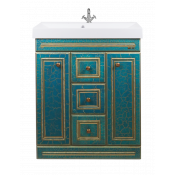 Тумба Misty Fresko 90 с 3 ящиками Краколет зеленый патина