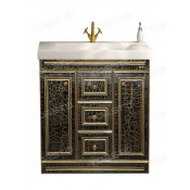 Тумба Misty Fresko 105 с 3 ящиками Краколет черный патина